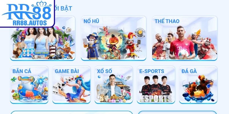 Các sảnh game nổi bật tại RR88